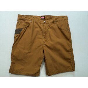 Wrangler Workwear Men's Casual Shorts Relaxed Fit  Size 40 Brown Ribbed